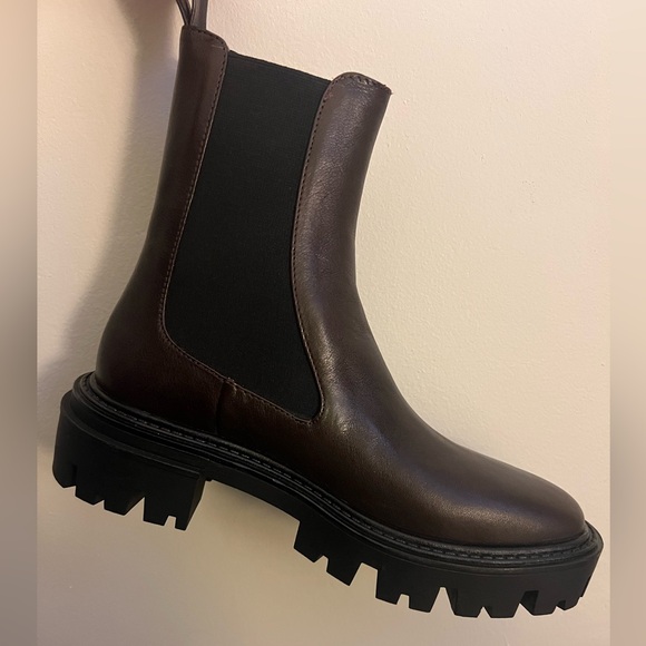 Zara Chocolate Brown Chelsea Boots - Picture 9 of 11
